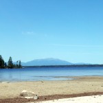 Mt Katahdin from Jo Mary Lake beach.
