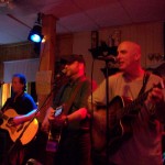 Phil Groves, Ray Pasnen & Kerrin Quinn on-stage at Pam & Ivy's in East Millinocket, Maine 04430.