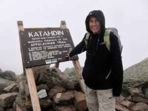 Roxanne Quimby summits Mount Katahdin in Maine.