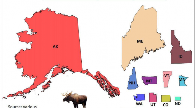 States scaled by moose population