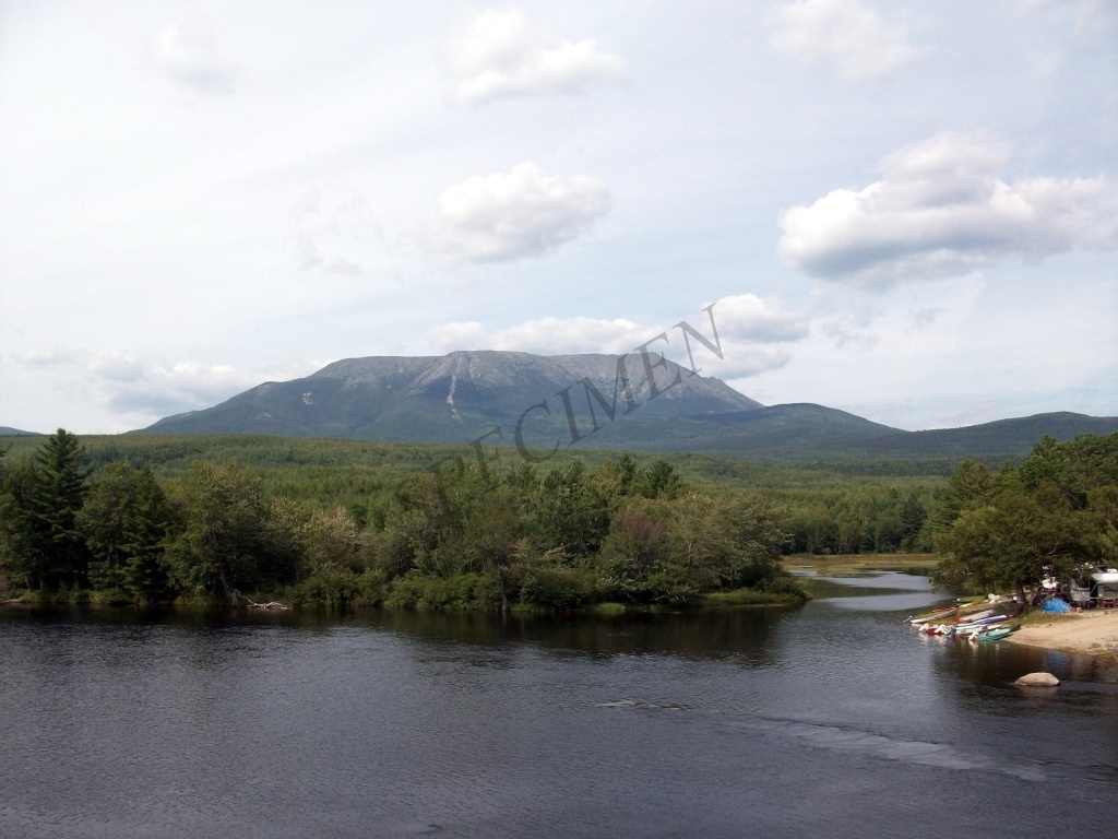 Mount Katahdin photogrphed from Abol Bridge.