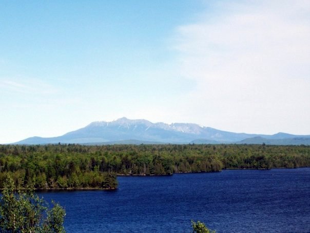 Photo of Mt Katahdin from the east. Scenic Look Out I-95N