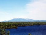Photo of Mt Katahdin from the east. Scenic Look Out I-95N